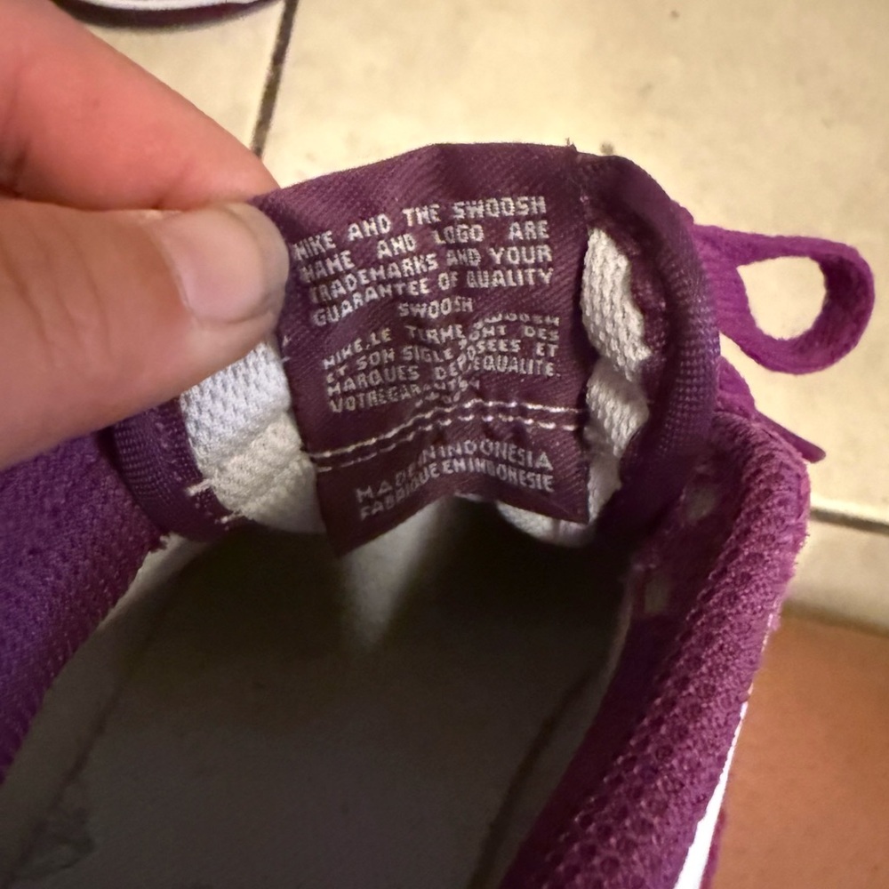 NIKE DUNK LOW Purple White Leather W6 / Y4 Dual Size Retro Nostalgic Sneakerhead - Picture 6 of 6